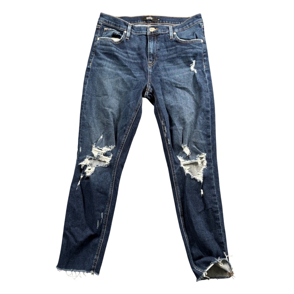 Hudson Lana Boyfriend Jeans Distressed Raw Hem Grunge Y2K Denim Womens 29